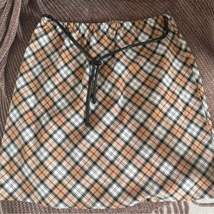 No Boundaries Plaid Mini Skirt